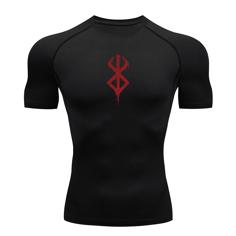 T Shirt Dry Fit - Men's Print Compression Shirts Summer Short