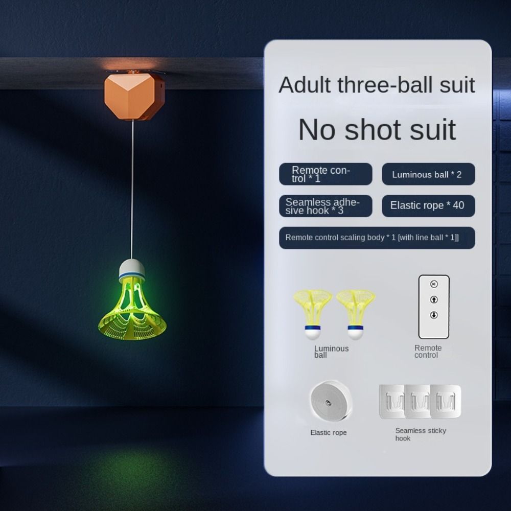 Badminton Rebound Trainer - 1 Set Accompanying Practice Electric Badminton