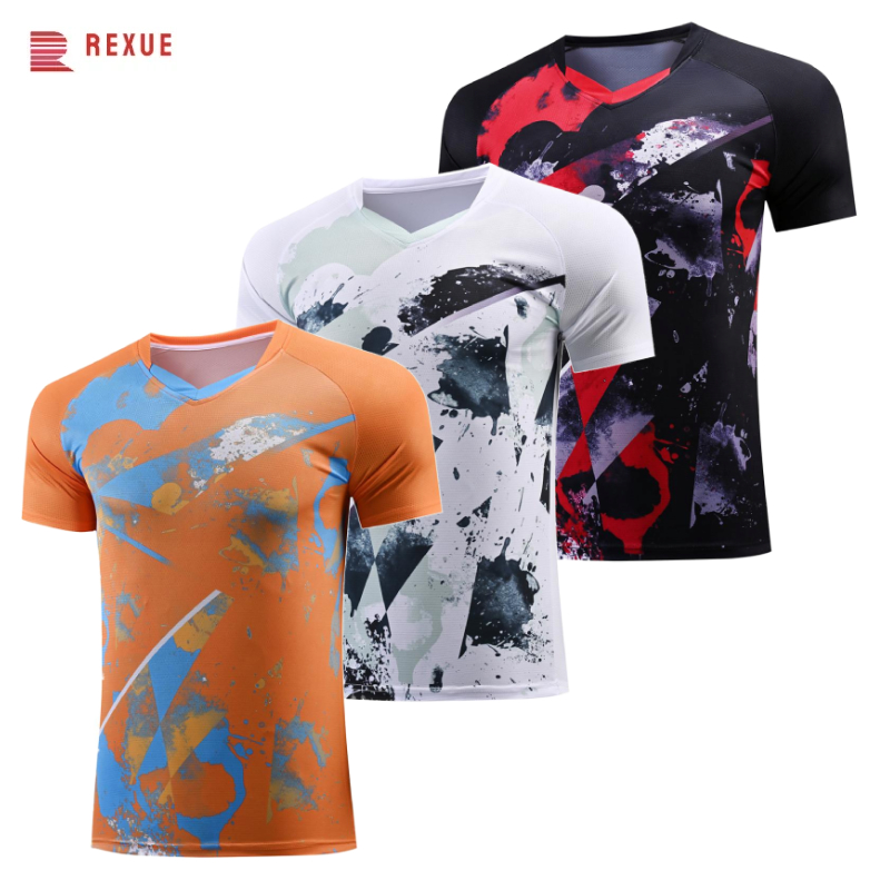 Table Tennis V Neck Shirt Men  - огляд і ціна Badminton Jersey