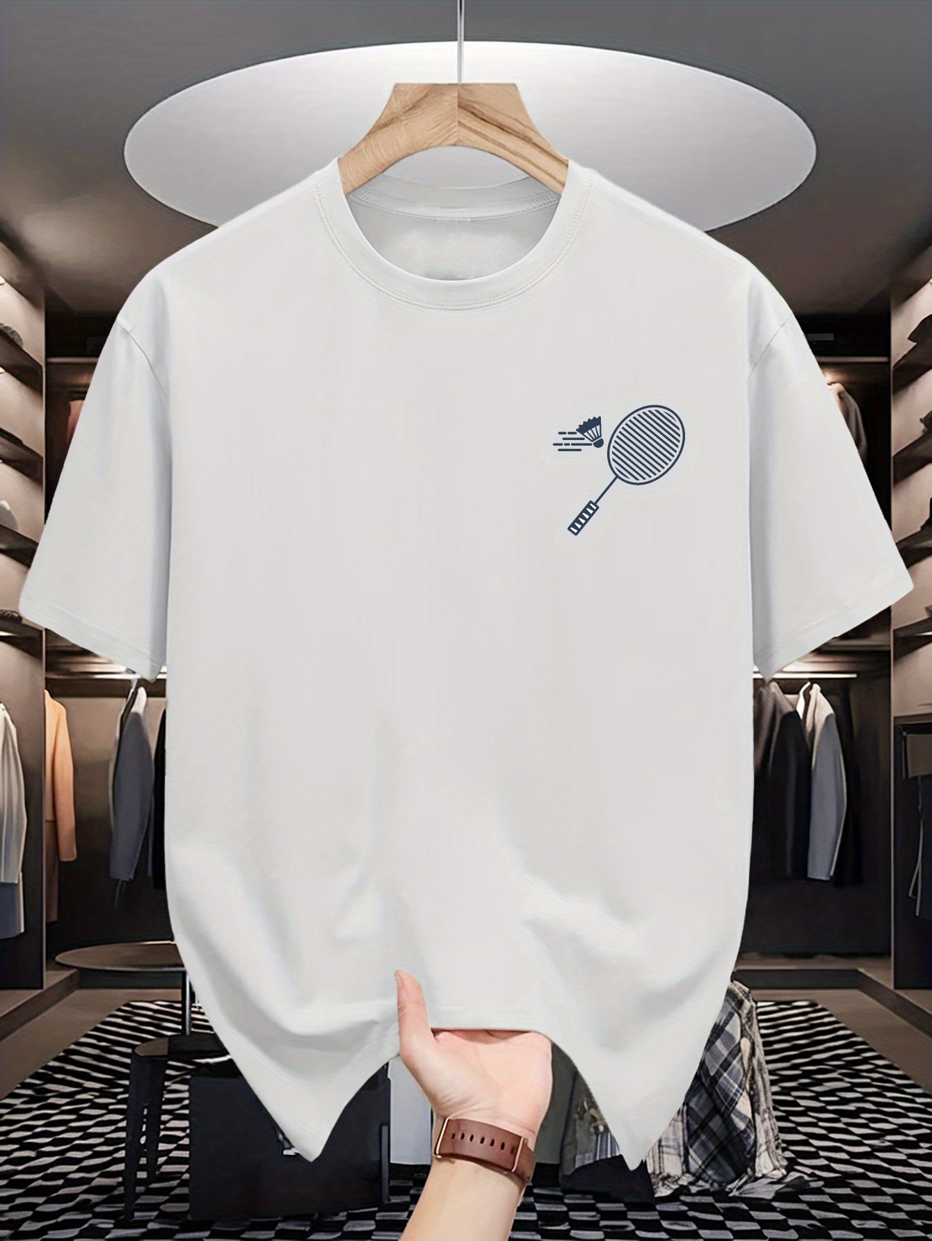Mens Crew Neck T Shirt Minimal - огляд і ціна Badminton Jersey